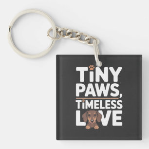 Dachshund Tiny Paws, Timeless Love Key Ring
