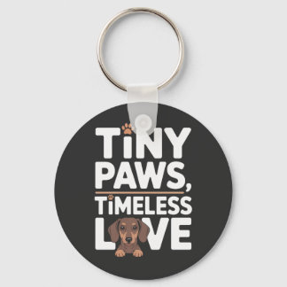 Dachshund Tiny Paws, Timeless Love Key Ring