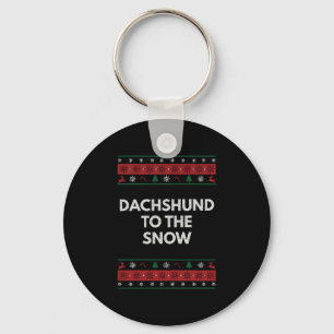 Dachshund to the Snow Christmas Dog Lover Xmas Pet Key Ring