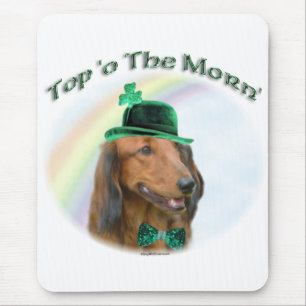 Dachshund Top of the Morn'; Dachshund St. Patrick Mouse Pad
