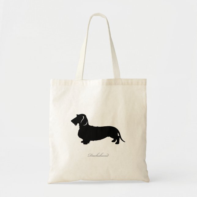 Dachshund Tote Bag (black wire hair version) (Front)