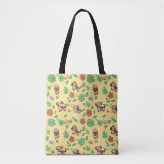 Dachshund Tote Bag Cute Summer Floral Dog Lover