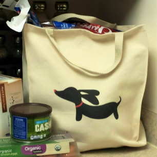 Dachshund Tote Bag Simple Style for Doxie Moms
