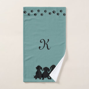Dachshund Towel Monogrammed Silhouette
