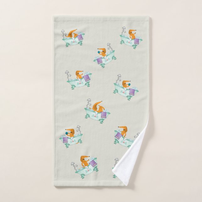 Dachshund Towel Wiener Dog Bathroom Hand Towel (Hand Towel)