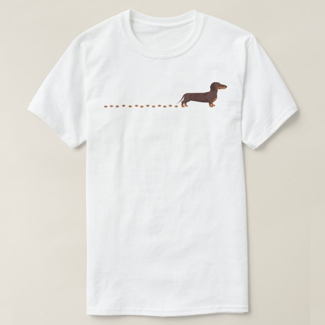 Dachshund Traces Dachshund Top T-Shirt (Design Front)