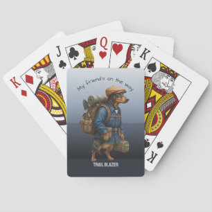 Dachshund Trail Blazer Hiker Adventurous Playing Cards