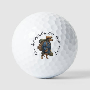 Dachshund Trail Blazer Hiker Drawstring Adventure Golf Balls