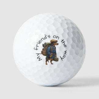 Dachshund Trail Blazer Hiker Drawstring Adventure  Golf Balls