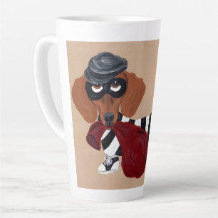 Dachshund Treat Thief Burglar Latte Mug