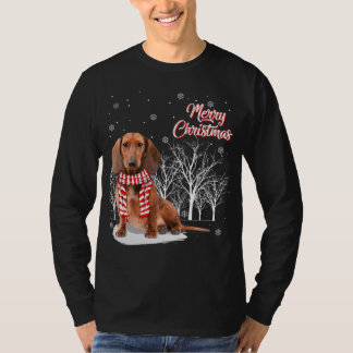 Dachshund Tree Merry Christmas Dachshund Xmas For T-Shirt