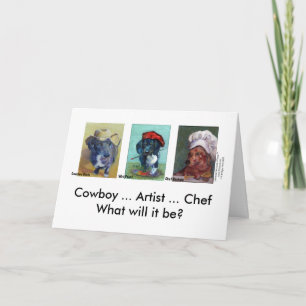 Dachshund Trio graduation card