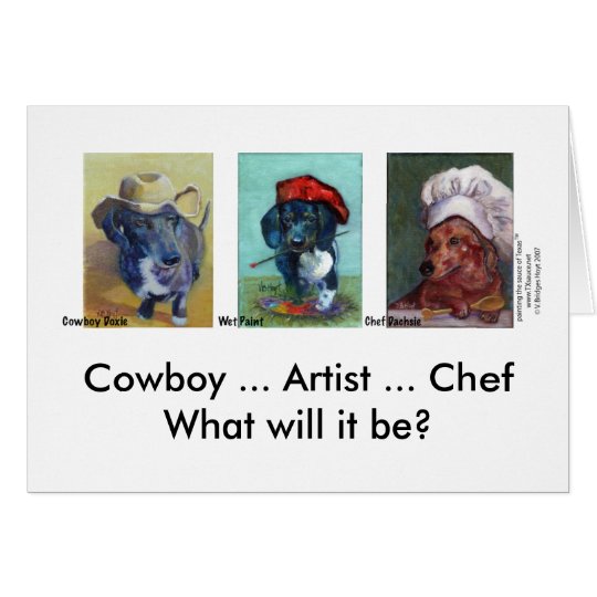 Dachshund Trio graduation card