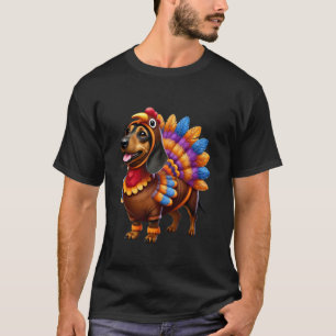 Dachshund Turkey Funny Thanksgiving Animal Dog Pet T-Shirt