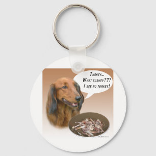 Dachshund Turkey Key Ring