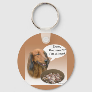 Dachshund Turkey Key Ring
