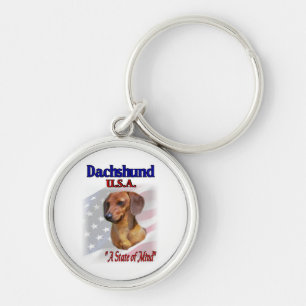 Dachshund USA Key Ring