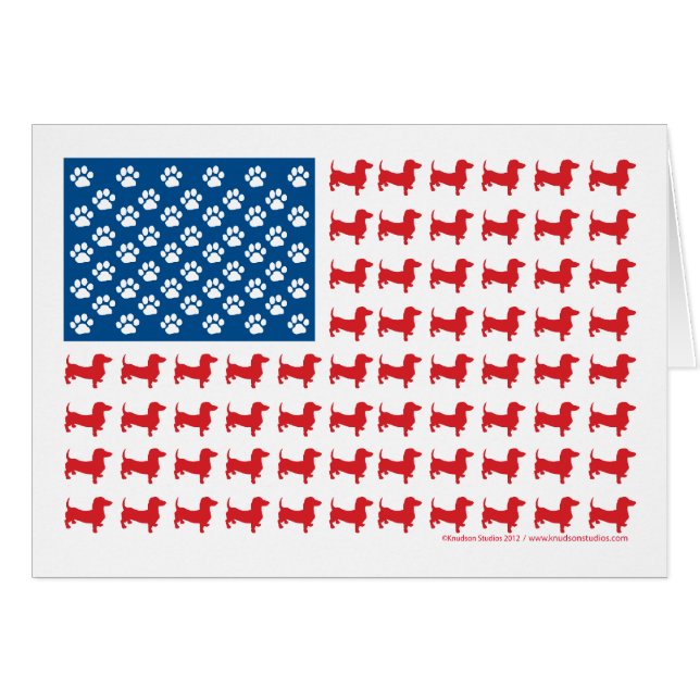 Dachshund USA Patriotic Flag (Front Horizontal)