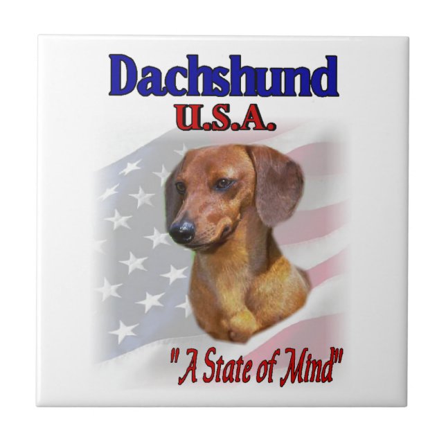 Dachshund USA Tile (Front)
