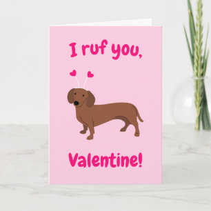 Dachshund Valentine Card