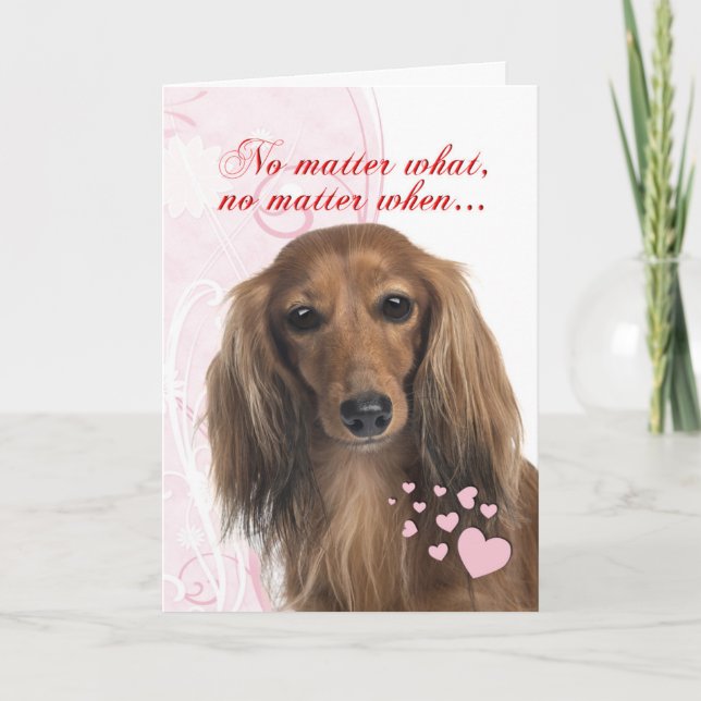 Dachshund Valentine Holiday Card (Front)