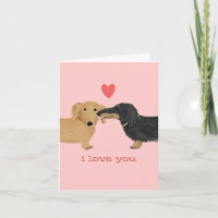 Dachshund Valentine Kiss Cute Dogs Valentine's Day