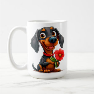 🐶 Dachshund Valentine Love For Dog Lovers Gift 💘 Coffee Mug