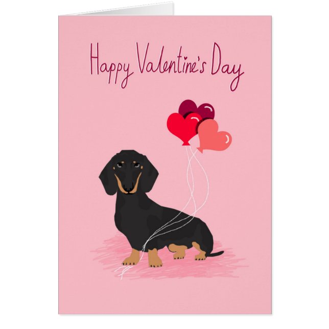 Dachshund Valentines Card - doxie love (Front)