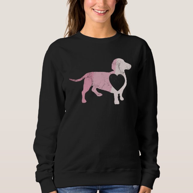 Dachshund Valentines Day Cupid Love Dog Sweatshirt (Front)