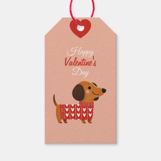 Dachshund Valentine's Day Gift Tag