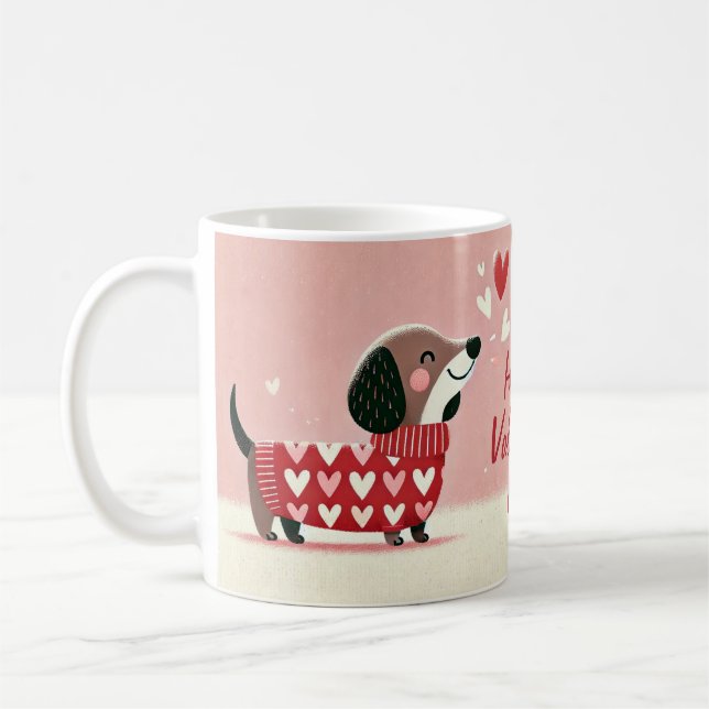 Dachshund Valentine's Day Love Mug (Left)