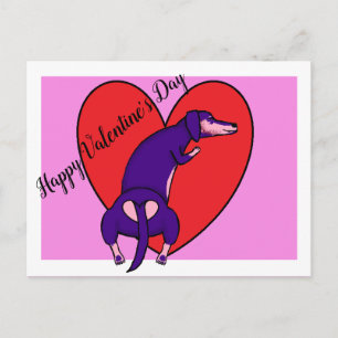 Dachshund Valentine's Day Postcard