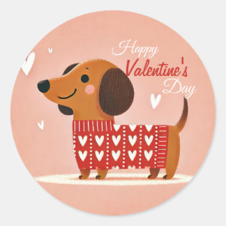 Dachshund Valentine's Day Sticker