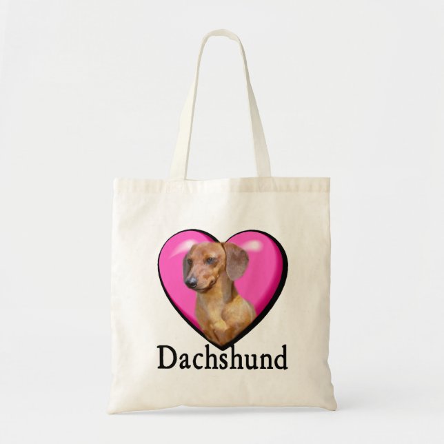 Dachshund Valentines Day Tote Bag (Front)