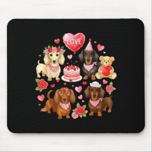 Dachshund Valentines Day Weiner Dog Valentine Wome Mouse Pad