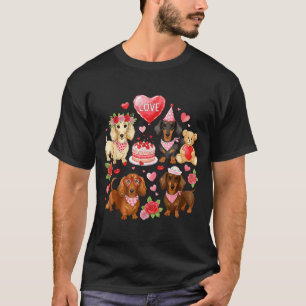 Dachshund Valentines Day Weiner Dog Valentine Wome T-Shirt