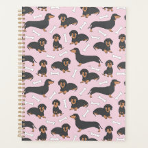 dachshund variety pattern in pink