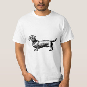 Dachshund Vintage Engraving Illustration T-Shirt