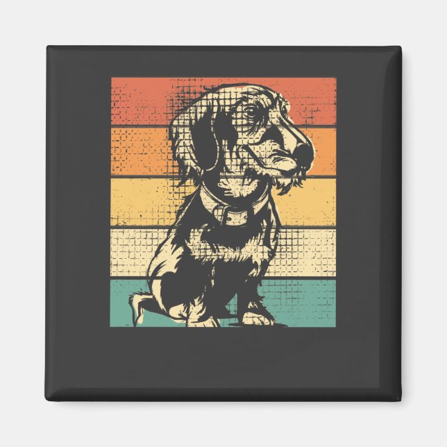 Dachshund Vintage Magnet (Front)