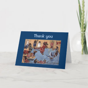 Dachshund Vintage Thank You Greeting Card