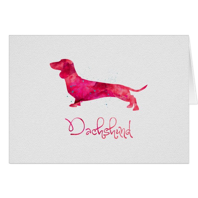 Dachshund - Watercolor Design (Front Horizontal)
