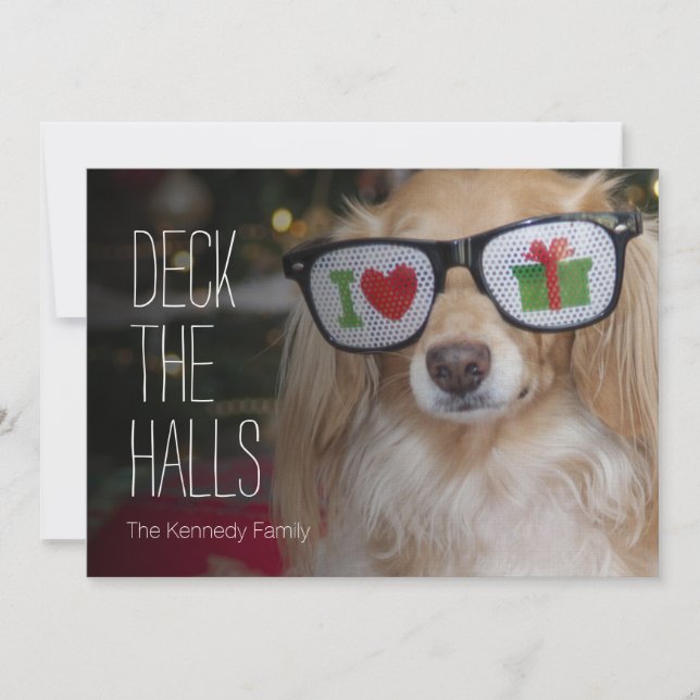 Dachshund wearing 'I love presents' (Front)