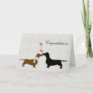 Dachshund Wedding Congratulations Card