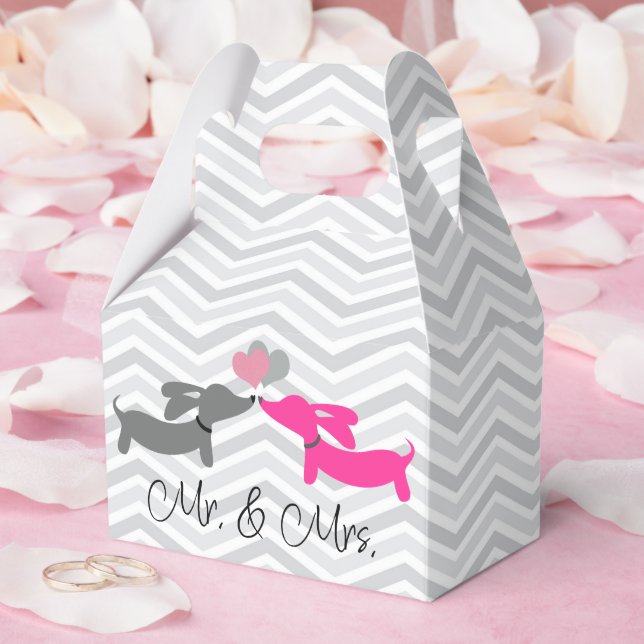 Dachshund Wedding Wiener Dog Favor Box (Wedding)