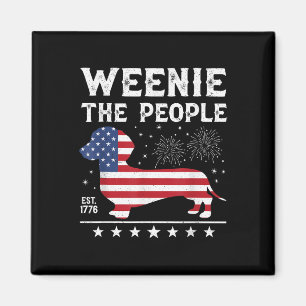 Dachshund Weenie The People Funny American Flag 4t Magnet