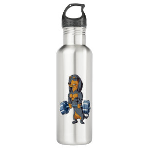 Dachshund Weightlifting 710 Ml Water Bottle