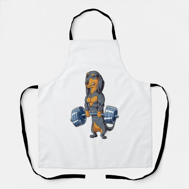 Dachshund Weightlifting   Apron (Front)