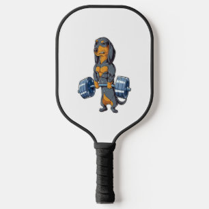 Dachshund Weightlifting   Pickleball Paddle