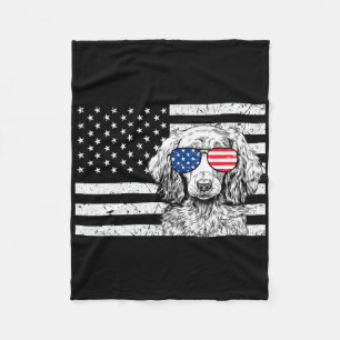 Dachshund Weiner Dog 4th Of July Us American Flag  Fleece Blanket