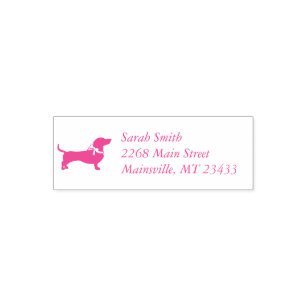 Dachshund Weiner Dog Baby Shower French Pink Girl Self-inking Stamp